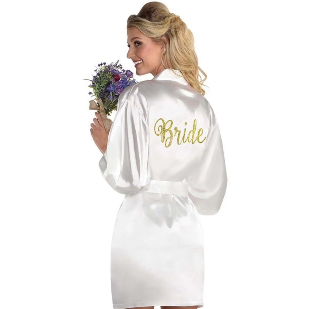 Elegant White Bridal Robe